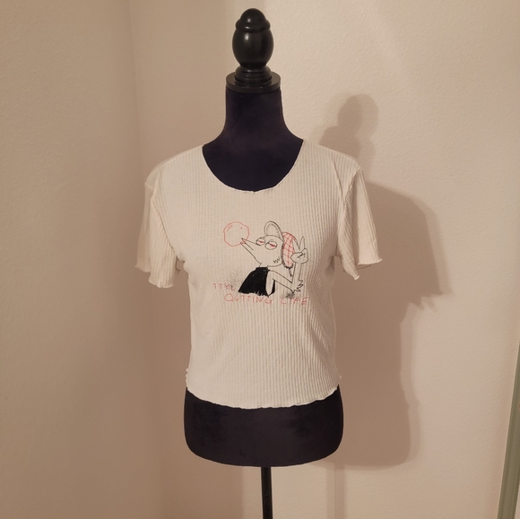 Drop Dead TTYL crop top - Picture 1 of 3